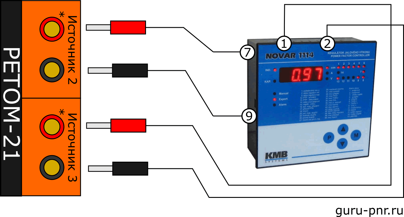 Схема подключения Ретом-21 для проверки регулятора мощности